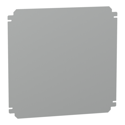 Plain mounting plate H400xW400mm made of galvanised sheet steel - Schneider Electric - NSYMM44SB