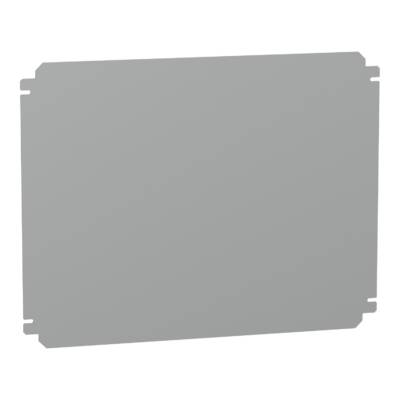 Plain mounting plate H400xW500mm made of galvanised sheet steel - Schneider Electric - NSYMM45SB