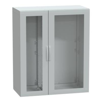 Floor standing encl. polyester vers.PLA compl.sealed 1500x1250x620 IP65 glazed - Schneider Electric - NSYPLA15126TG