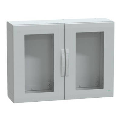 Floor standing encl. polyester vers.PLA compl.sealed 750x1000x320 IP65 glazed - Schneider Electric - NSYPLA7103TG