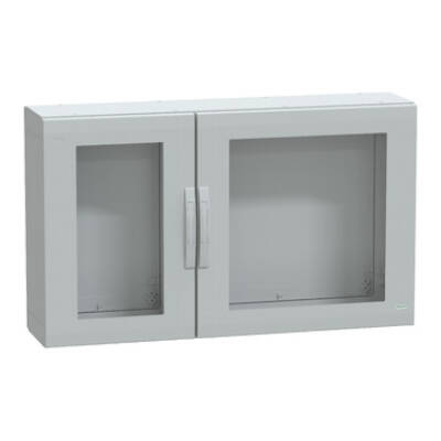 Floor standing encl. polyester vers.PLA compl.sealed 750x1250x320 IP65 glazed - Schneider Electric - NSYPLA7123TG