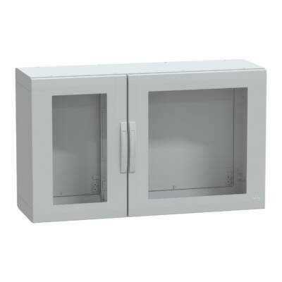 Floor standing encl. polyester vers.PLA compl.sealed 750x1250x420 IP65 glazed - Schneider Electric - NSYPLA7124TG
