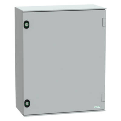 wall-mounting encl. polyester monobloc IP66 H530xW430xD200mm+bakelite mount.pl. - Schneider Electric - NSYPLM54BG