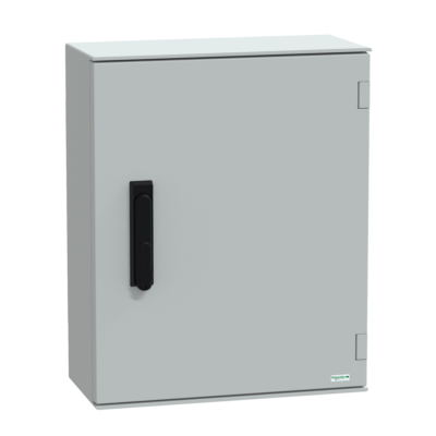 wall-mounting enclosure polyester monobloc IP66 H530xW430xD200mm 3points lock - Schneider Electric - NSYPLM54VG