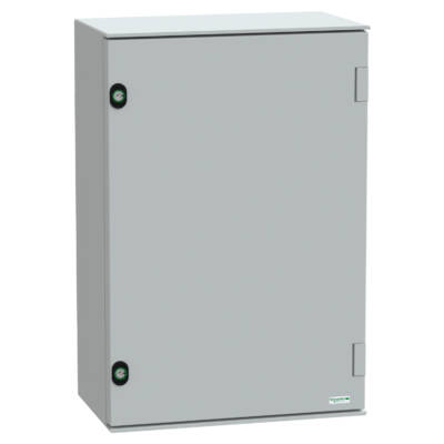 wall-mounting encl. polyester monobloc IP66 H647xW436xD250mm+metal mount.plate - Schneider Electric - NSYPLM64PG
