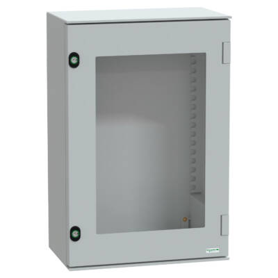 wall-mounting enclosure polyester monobloc IP66 H647xW436xD250mm glazed door - Schneider Electric - NSYPLM64TG