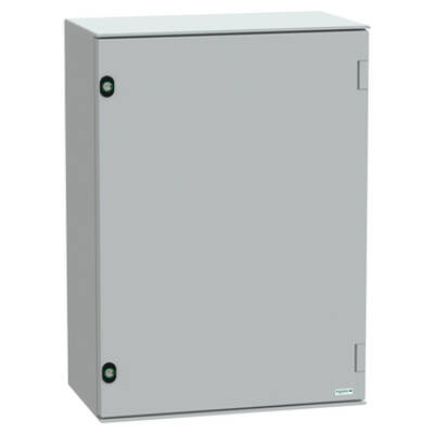 wall-mounting encl. polyester monobloc IP66 H747xW536xD300mm+metal mount.plate - Schneider Electric - NSYPLM75PG