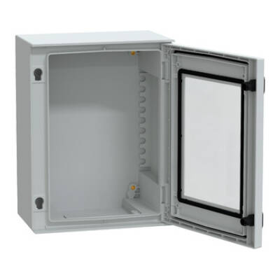 wall-mounting enclosure polyester monobloc IP66 H847xW636xD300mm glazed door - Schneider Electric - NSYPLM86TG