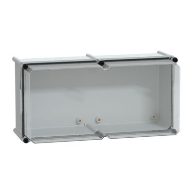 PLS box, polyester rear, transparent PC cover IP65 27x54x23cm - Schneider Electric - NSYPLS2754AG