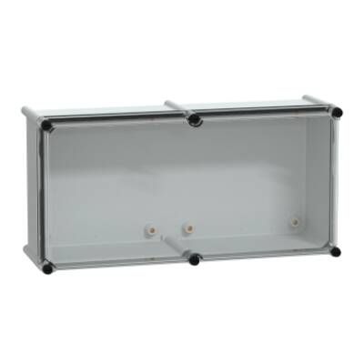 PLS box, polyester rear, transparent PC cover IP65 27x54x18cm - Schneider Electric - NSYPLS2754G