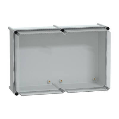 PLS box, polyester rear, transparent PC cover IP65 36x54x23cm - Schneider Electric - NSYPLS3654AG