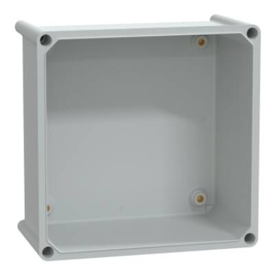 PLS box, polyester rear, opaque PC cover IP65 27x27x23cm - Schneider Electric - NSYPLSC2727AG