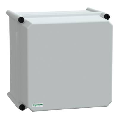 PLS box, polyester rear, opaque PC cover IP65 27x27x23cm - Schneider Electric - NSYPLSC2727AG