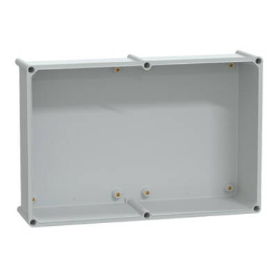 PLS box, polyester rear, opaque PC cover IP65 36x54x23cm - Schneider Electric - NSYPLSC3654AG