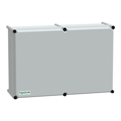 PLS box, polyester rear, opaque PC cover IP65 36x54x18cm - Schneider Electric - NSYPLSC3654G