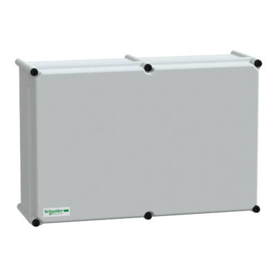 PLS box, polyester rear, opaque PC cover IP65 36x54x18cm - Schneider Electric - NSYPLSC3654G