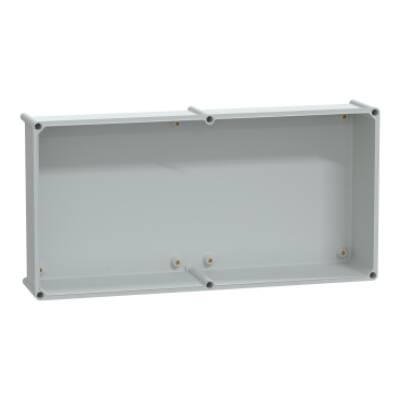 PLS box, polyester rear, opaque PC cover IP65 36x72x23cm - Schneider Electric - NSYPLSC3672AG