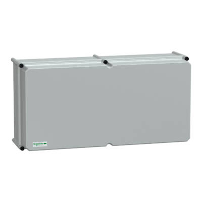 PLS box, polyester rear, opaque PC cover IP65 36x72x23cm - Schneider Electric - NSYPLSC3672AG