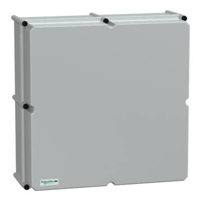 PLS box, polyester rear, opaque PC cover IP65 54x54x23cm - Schneider Electric - NSYPLSC5454AG