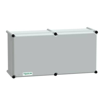 PLS box, polyester rear, polyester cover IP65 27x54x18cm - Schneider Electric - NSYPLSP2754G