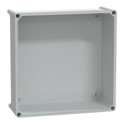 PLS box, polyester rear, polyester cover IP65 36x36x18cm - Schneider Electric - NSYPLSP3636G