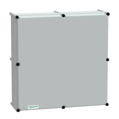 PLS box, polyester rear, polyester cover IP65 54x54x18cm - Schneider Electric - NSYPLSP5454G