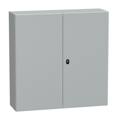 Spacial S3D db plain door w/o mount.plate.H1000xW1000xD300 IP 55 IK 10 RAL7035. - Schneider Electric - NSYS3D101030D