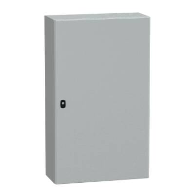 Spacial S3D plain door with mount.plate. H1000xW600xD250 IP66 IK10 RAL7035. - Schneider Electric - NSYS3D10625P