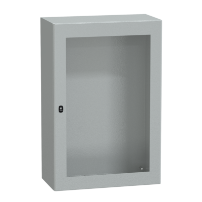 Spacial S3D tspt door w/o mount.plate. H1200xW800xD400 IP66 IK08 RAL7035. - Schneider Electric - NSYS3D12840T