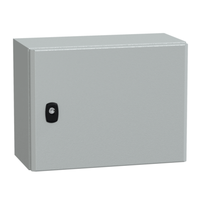 Spacial S3D plain door w/o mount.plate. H300xW400xD200 IP66 IK10 RAL7035. - Schneider Electric - NSYS3D3420