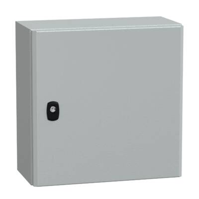 Spacial S3D plain door w/o mount.plate. H400xW400xD200 IP66 IK10 RAL7035. - Schneider Electric - NSYS3D4420