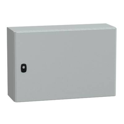 Spacial S3D plain door w/o mount.plate. H400xW600xD200 IP66 IK10 RAL7035. - Schneider Electric - NSYS3D4620