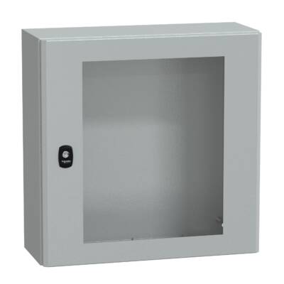 Spacial S3D tspt door w/o mount.plate. H500xW500xD200 IP66 IK08 RAL7035. - Schneider Electric - NSYS3D5520T