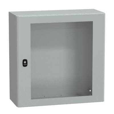 Spacial S3D tspt door w/o mount.plate H600xW600xD250.IP66 IK08 RAL7035. - Schneider Electric - NSYS3D6625T