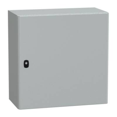 "Wall mounted steel enclosure, PanelSeT S3D, plain door, without mounting plate, 600x600x300mm, IP66, IK10" - Schneider Electric - NSYS3D6630