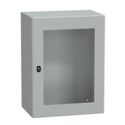 Spacial S3D tspt door w/o mount.plate H800xW600xD400.IP66 IK08 RAL7035. - Schneider Electric - NSYS3D8640T