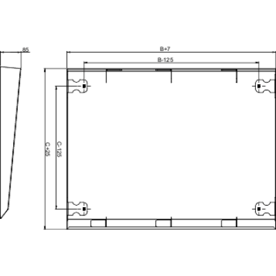 Spacial SF/SM canopy - 1200x400 mm - Schneider Electric - NSYSC1240