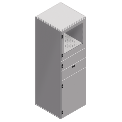 Spacial SF PC rack enclosure - assembled - 1600x600x800 mm - Schneider Electric - NSYSF16680PC