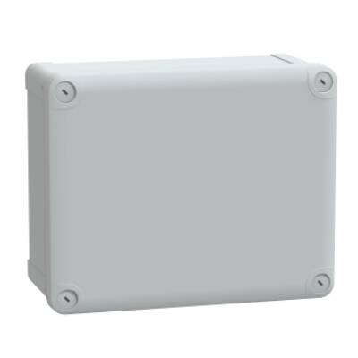 PC box IP66 IK08 RAL7035 Int.H225W175D100 Ext.H241W191D128 opaque PC cover H20 - Schneider Electric - NSYTBP241910