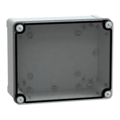 PC box IP66 IK08 RAL7035 Int.H225W175D100 Ext.H241W191D128 Transp.cover H20 - Schneider Electric - NSYTBP241910T