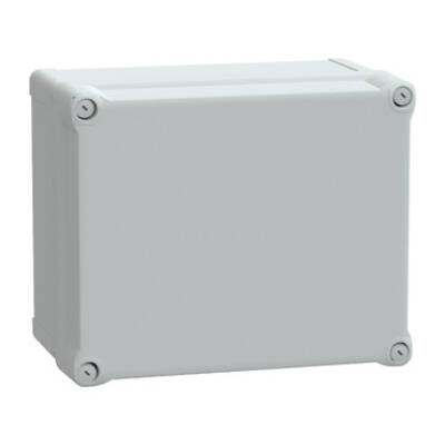 PC box IP66 IK08 RAL7035 Int.H275W225D160 Ext.H291W241D168 opaque PC cover H60 - Schneider Electric - NSYTBP292416H