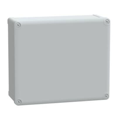 PC box IP66 IK08 RAL7035 Int.H325W275D120 Ext.H341W291D128 opaque PC cover H20 - Schneider Electric - NSYTBP342912