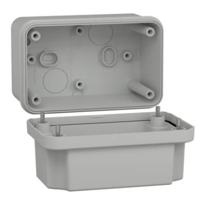 ABS box IP66 IK07 RAL7035 Int.H105W65D85 Ext.H117W74D94 Opaque cover H40 - Schneider Electric - NSYTBS1179H