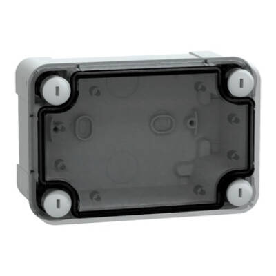 ABS box IP66 IK07 RAL7035 Int.H125W80D65 Ext.H138W93D72 Transp.cover H20 - Schneider Electric - NSYTBS1397T