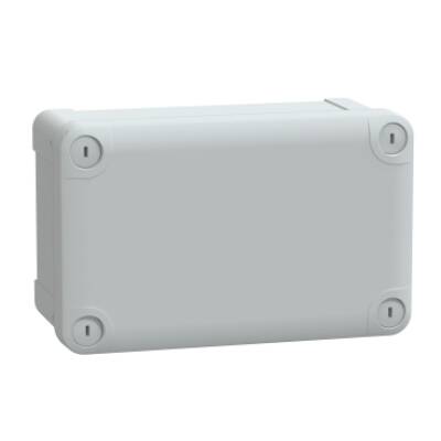 ABS box IP66 IK07 RAL7035 Int.H175W105D80 Ext.H192W121D87 Opaque cover H20 - Schneider Electric - NSYTBS19128