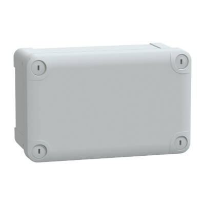 ABS box IP66 IK07 RAL7035 Int.H175W105D80 Ext.H192W121D87 Opaque cover H20 - Schneider Electric - NSYTBS19128