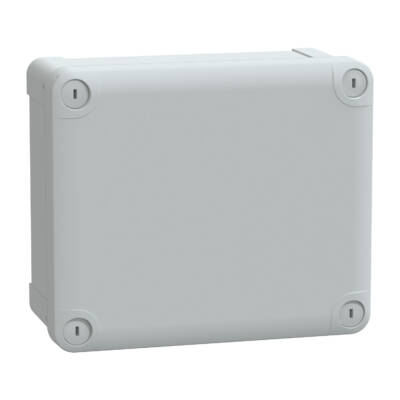 ABS box IP66 IK07 RAL7035 Int.H175W150D80 Ext.H193W164D87 Opaque cover H20 - Schneider Electric - NSYTBS19168