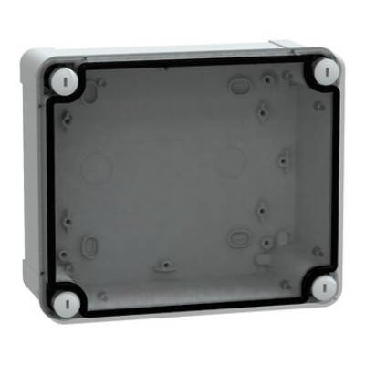 ABS box IP66 IK07 RAL7035 Int.H175W150D80 Ext.H193W164D87 Transp.cover H20 - Schneider Electric - NSYTBS19168T