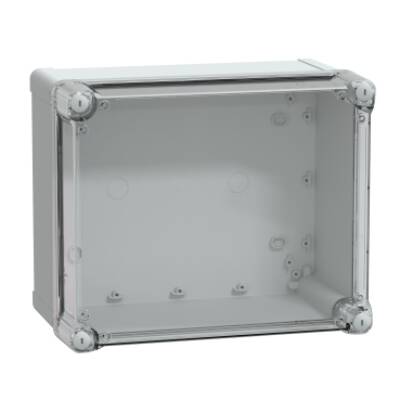 ABS box IP66 IK07 RAL7035 Int.H275W225D160 Ext.H291W241D168 Transp.cover H60 - Schneider Electric - NSYTBS292416HT