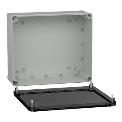 ABS box IP66 IK07 RAL7035 Int.H325W275D120 Ext.H341W291D128 Transp.cover H20 - Schneider Electric - NSYTBS342912T